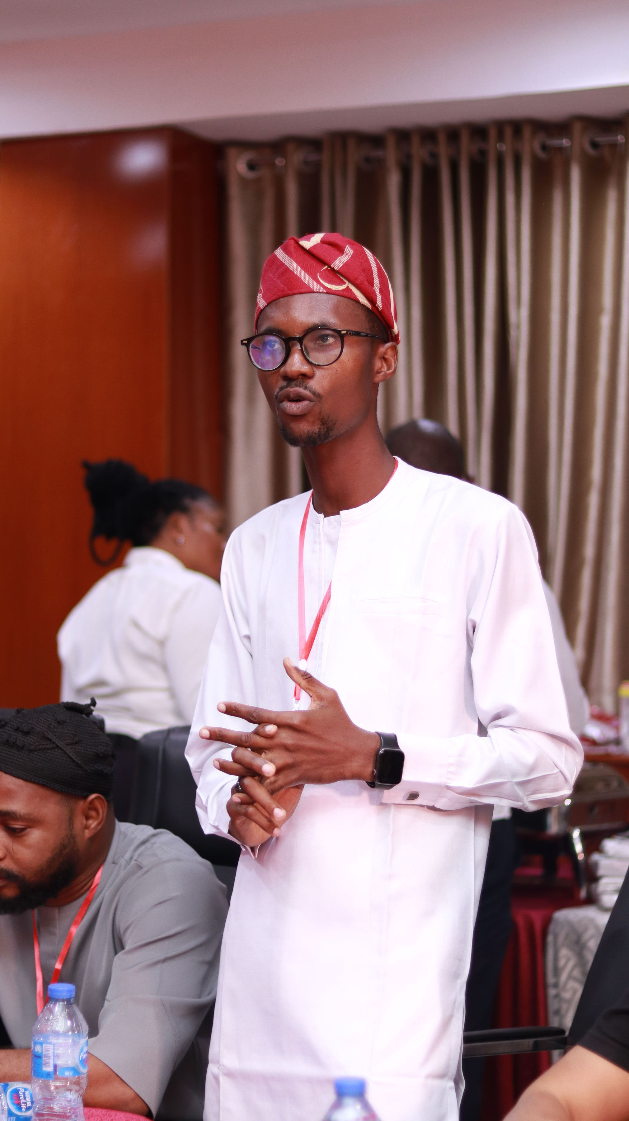 Foundation team member engaging at a civic policy engagement forum